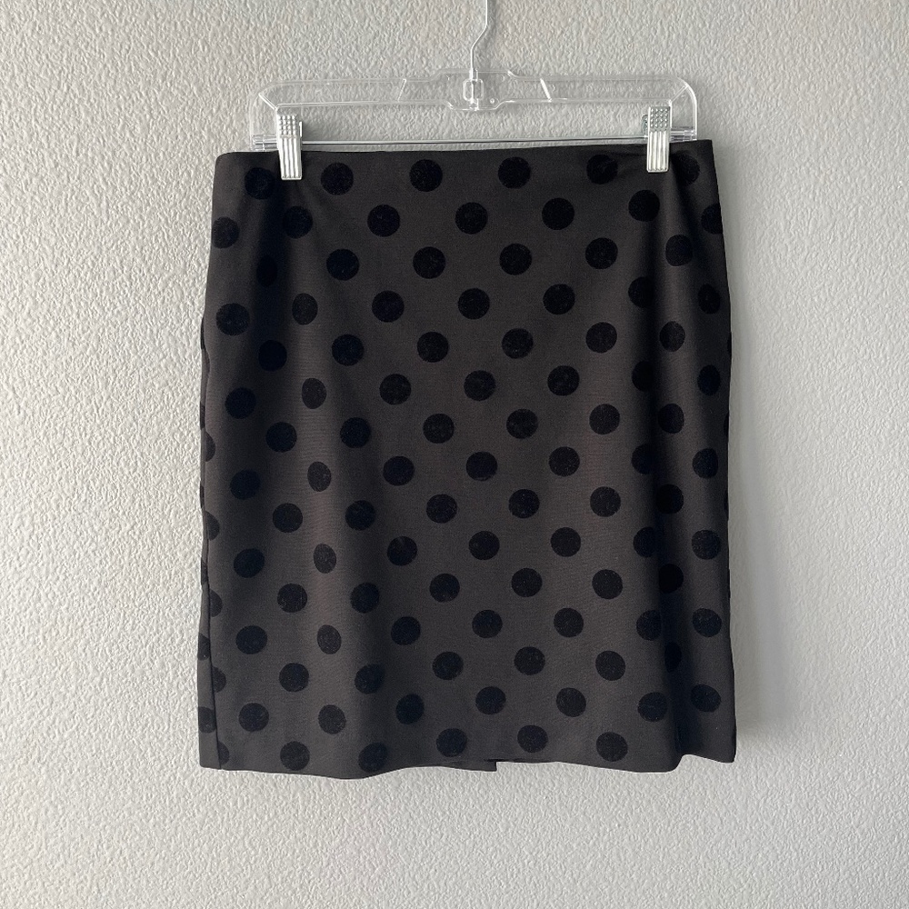 Black & Velvet Pencil Skirt